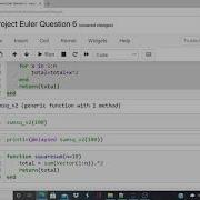 Julia Tutorial Project Euler Question 6