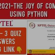 NPTEL The Joy Of Computing Using Python Week 3 Quiz Answers And Programming Assignment Solutions
