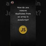 Remove Duplicates From An Array In JavaScript Coding Javascript Shorts