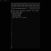 OOP C Age Calculator Program C Oop Project Shorts