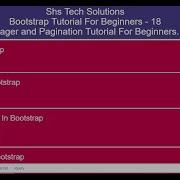 Bootstrap Tutorial For Beginners 18 Bootstrap Pager And Pagination Tutorial Bootstrap Breadcrumb