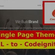 HTML To Codeigniter Single Page Theme