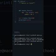 Python 3 Return Vs Yield Coding Programming Python
