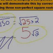 8th Grade Simplifying Non Perfect Square Roots