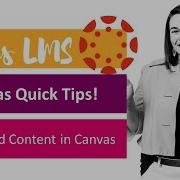 Canvas LMS Quick Tips Using Embedded Content