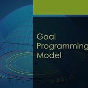 Goal Programming Model