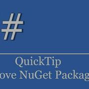 QuickTip 37 Visual Studio NuGet Pakete Entfernen C Visual Studio Tutorials NuGet Remove
