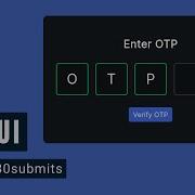 OTP Screen UI Using HTML CSS JS
