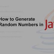 Random Number Generation In Java Random Class