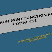2 Python Tutorial For Beginner S Print Function And Comments