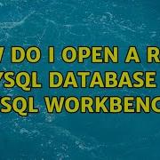 How Do I Open A Rails Mysql Database In Mysql Workbench