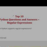 Top 10 Python MCQ On Regular Expression