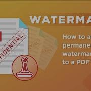 How To Add A Watermark To A PDF That Is Permanent