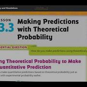 Making Predictions Using Theoretical Probability