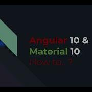 How To Setup Angular 10 With Angular Material 10 Angular Angular Material