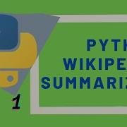 Wikipedia Summarizer With Python