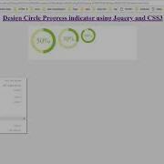 Design Circle Progress Indicator Using Jquery HTML And CSS3