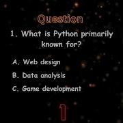 Python Basic Quiz 1 Python Quiz