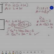 Area And Perimeter Of A Rectangle With Variable S
