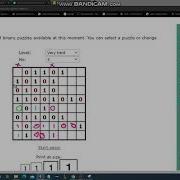 Very Hard Binary Puzzles 8x8 5 6 Minute Solve