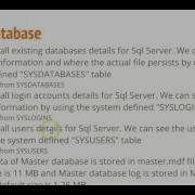 SQL Server System Databases