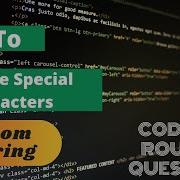 How To Remove Special Characters From String Interview Question String Softwaretesting
