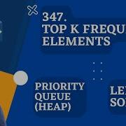 Top K Frequent Elements Min Heap Priority Queue C LeetCode 347