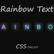 CSS Rainbow Text CSS Animation
