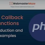 PHP Callback Functions