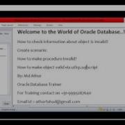 Invalid Objects In Oracle 11g