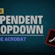 Зависимый раскрывающийся список в форме PDF Adobe Acrobat