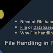 File Handling In Python Need Of File Handling Python File Handling In Hindi