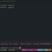Lua Tutorial With Neovim String Single Double Quote Multi Line