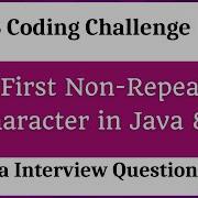 Find The First Non Repeated Character In A String Using Java 8