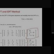 Examples On Matrix Method And DFT IDFT Method