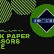 Quick Code In Python Rock Paper Scissors Game