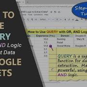 Google Sheets QUERY Best Function OR AND Logic Example Spreadsheet Tutorial