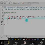 Lecture 13 2D Array In C Language