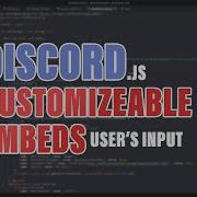 Create Customizable Embeds Discord Js