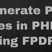 How To Create PDF Files With Pure PHP Using FPDF Library In PHP Full Tutorial Example For Beginners