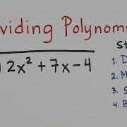 Dividing Polynomials The Long Division Method