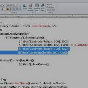 TAMIL JQUERY EFFECTS CLEARQUEUE METHOD DEMO