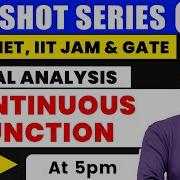 Real Analysis Continuous Function In One Shot By GP Sir