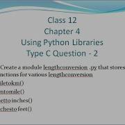 Class 12 CS Chapter 4 Using Python Libraries Type C Question 2 Sumitha Arora Tamil