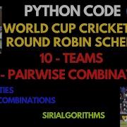 50 World Cup Cricket Match Combinations With Python Code Permutations Pairwise Combinations