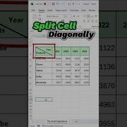 Split Cell Diagonally In Excel Viralshorts Excelshorts