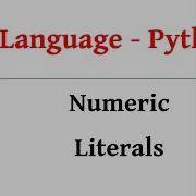 Language Tamil Python Numeric Literals