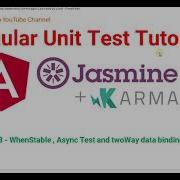 Part 28 WhenStable Async Test And TwoWay Data Binding Unit Test Angular Unit Test Case Tutorials