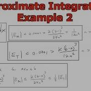 Approximate Integration Example 2 Accuracy
