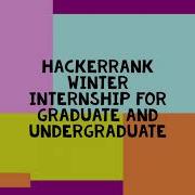 Hackerrank Winter Internship For 2021 And 2020 Batch
